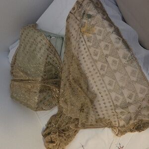 VINTAGE ASUIT Egyptian Sequined Shawl In Excellent Condition